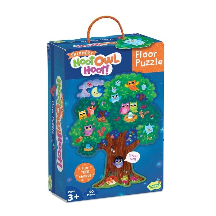 N-Z Peaceable Kingdom | Peaceable Kingdom Floor Puzzle Hoot Owl Hoot