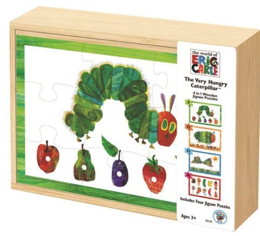 N-Z University Games | Eric Carle Vhc 4 In 1 Wood Puzzle Box - Nz Kids Boardgames