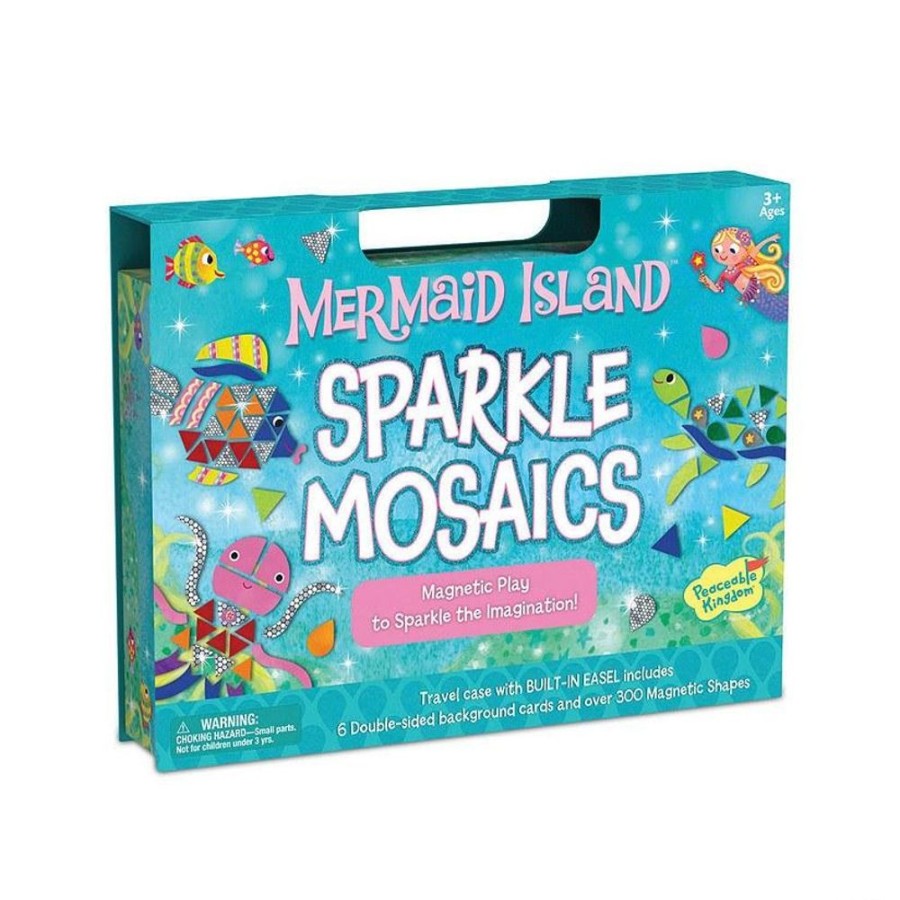 N-Z Peaceable Kingdom | Peaceable Kingdom Mermaid Island Sparkle Mosaics