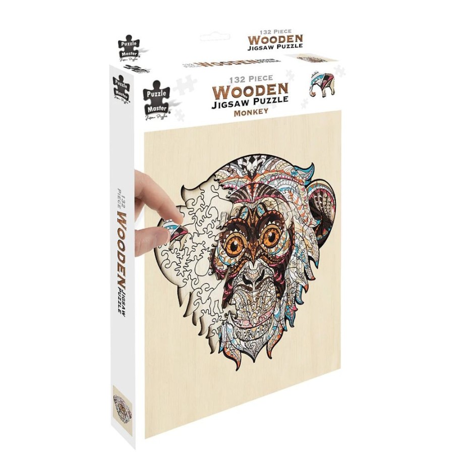 N-Z Wooden Jigsaw | Wooden Jigsaw 132Pc - Monkey