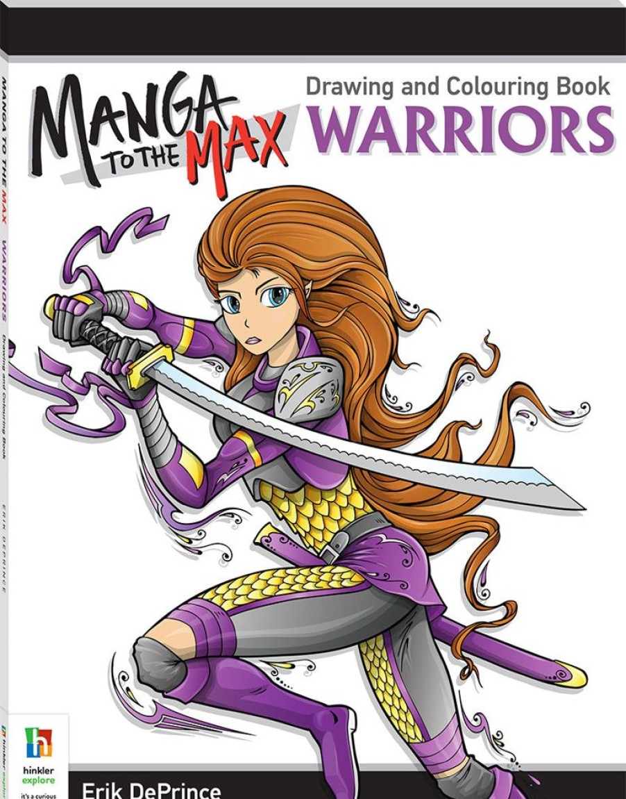 A-C Hinkler Books | Manga To The Max Drawing And Colouring Book: Warriors