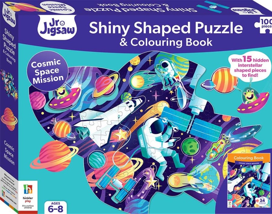 N-Z Junior Jigsaw | Shiny Shaped Cosmic Mission With Book