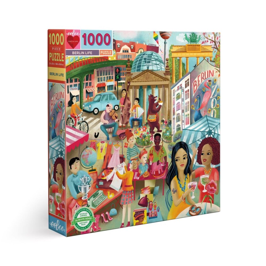 N-Z eeBoo | Eeboo 1000Pc Puzzle Berlin Life Square