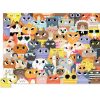 N-Z Crocodile Creek | Crocodile Creek Jr. Shaped Box Puzzle Lots Of Cats 72Pc