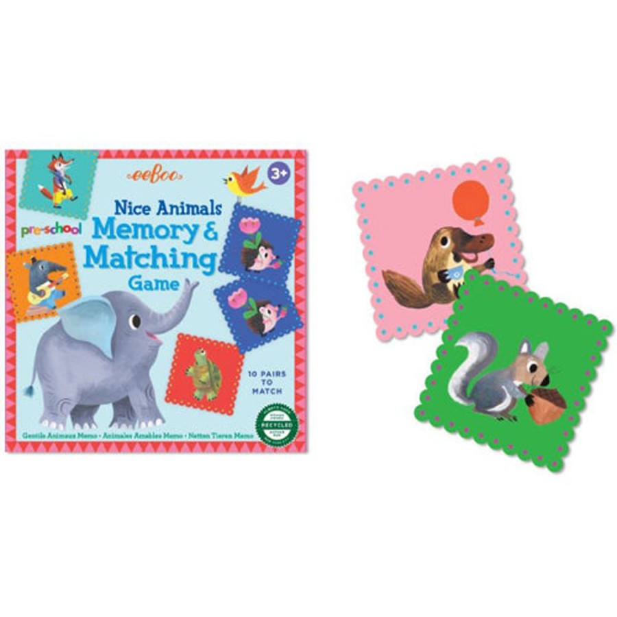 N-Z eeBoo | Eeboo Pre-School Nice Animals Memory Game