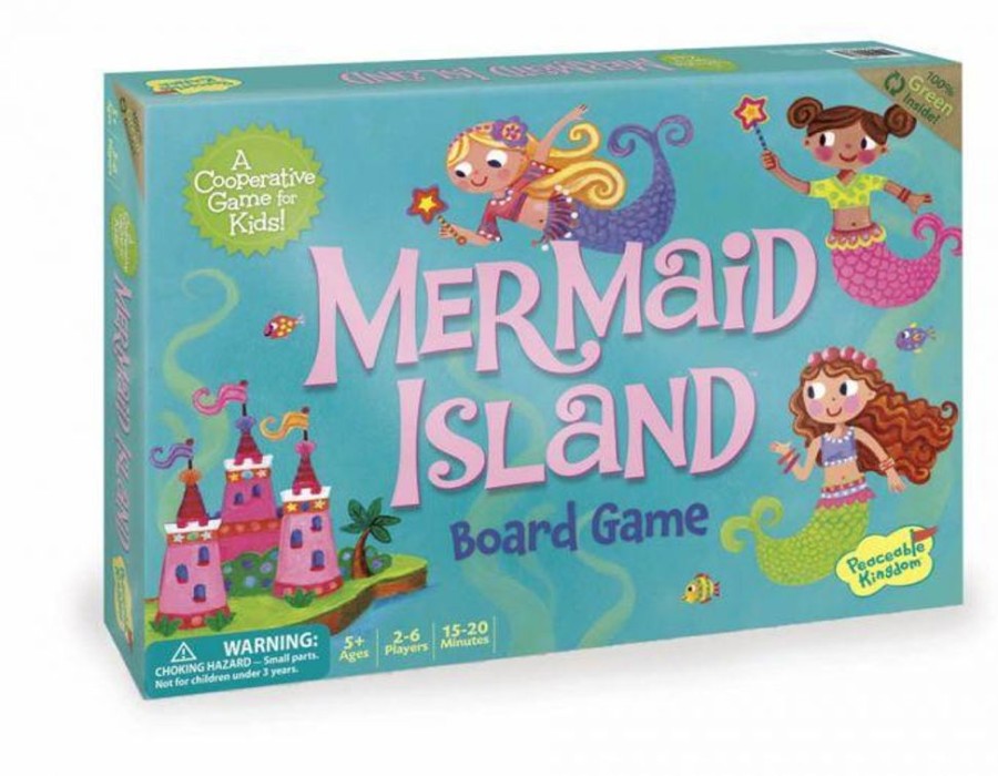 N-Z Peaceable Kingdom | Peaceable Kingdom Cooperative Game - Mermaid Island - Nz Educational Kids Toys