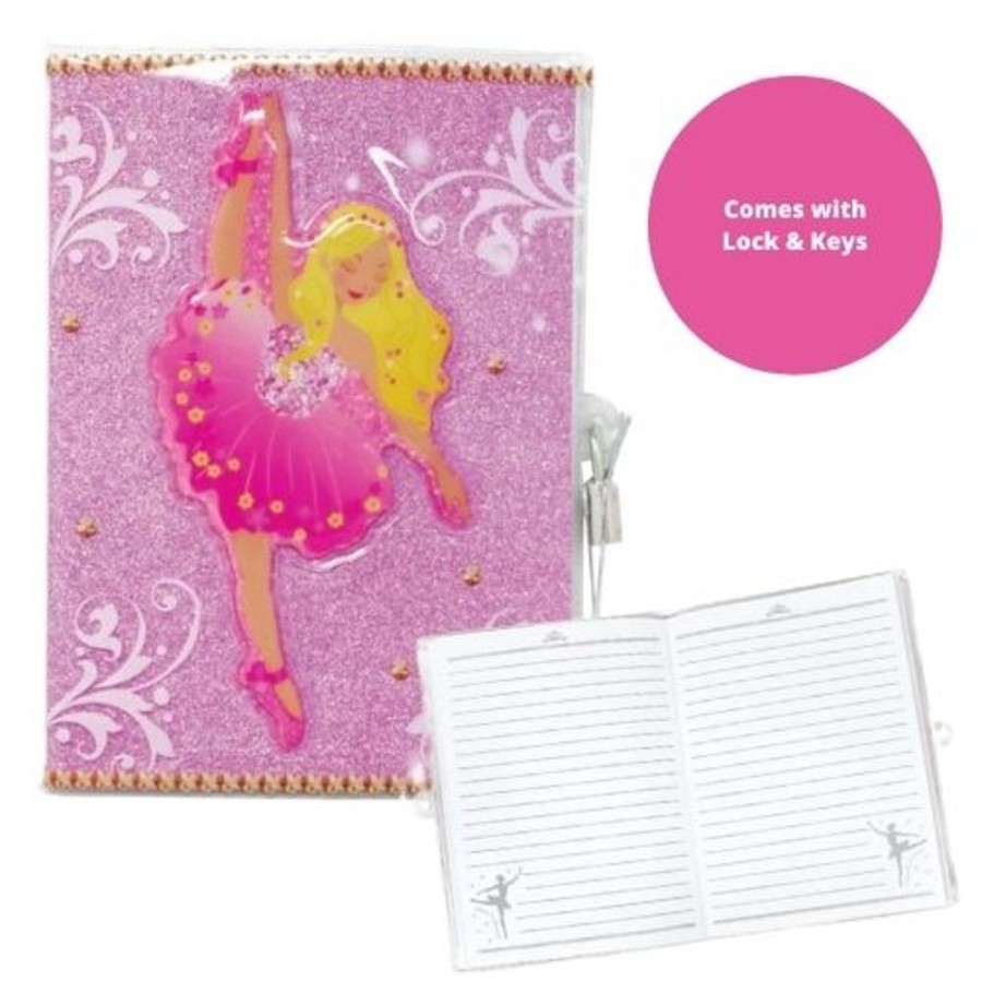 A-C Pink Poppy | Pink Poppy Lockable Diary Romantic Ballet 3D