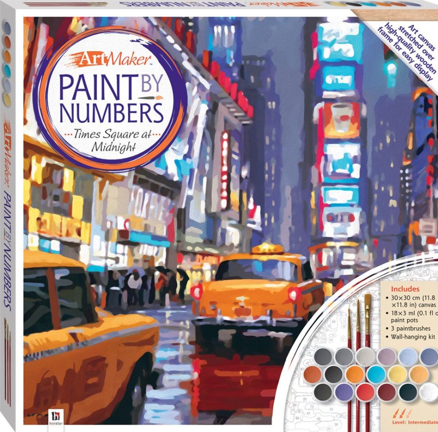 A-C Hinkler Arts and Crafts | Paint By Numbers Canvas: Times Square At Midnight