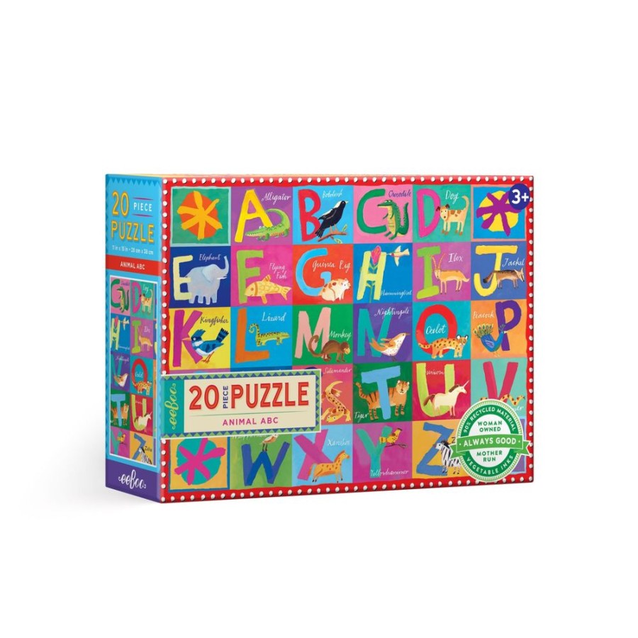 N-Z eeBoo | Eeboo 20Pc Puzzle Animal Abc Big