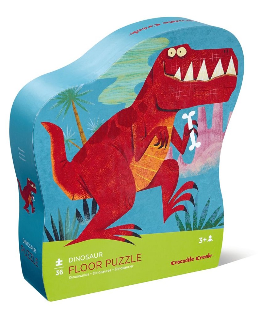 N-Z Crocodile Creek | Crocodile Creek Shaped Box Puzzle Dinosaur 36Pc