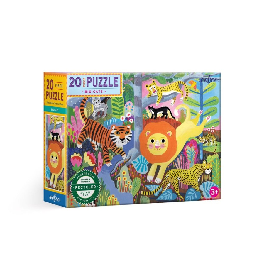 N-Z eeBoo | Eeboo 20Pc Puzzle Big Cats