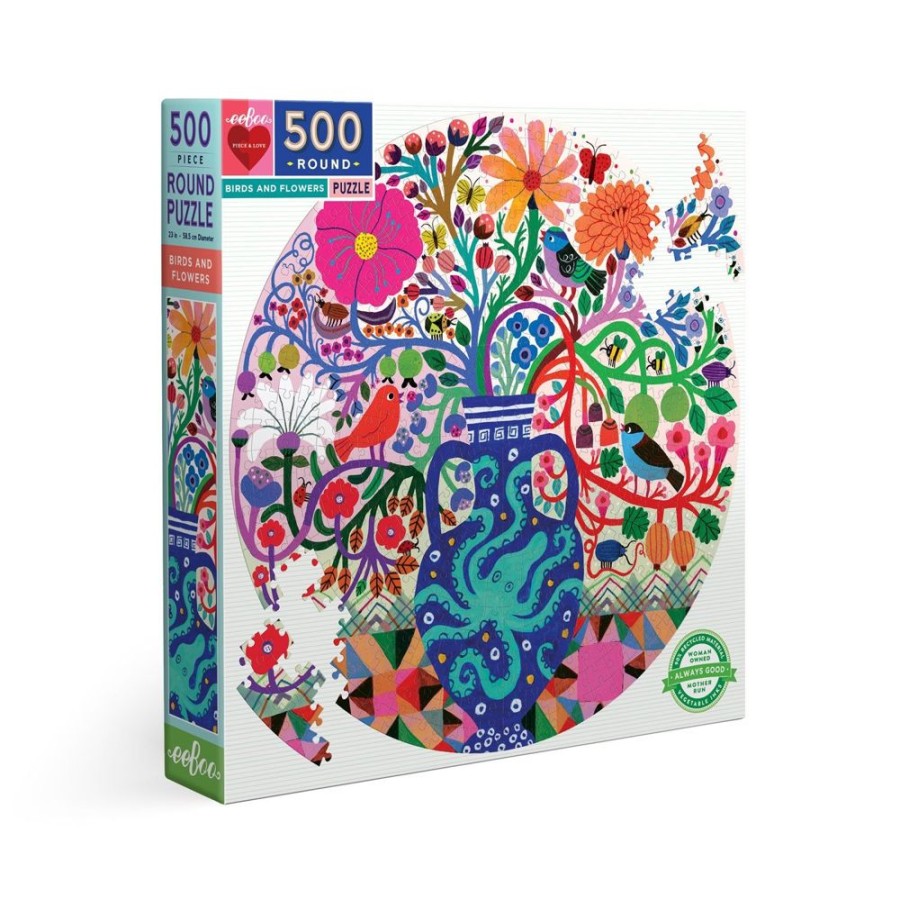 N-Z eeBoo | Eeboo 500Pc Puzzle Birds And Flowers