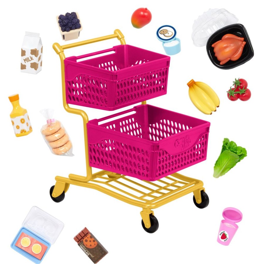 D-M Our Generation | Our Generation Deluxe Accessory Set - Shoping Cart With Groceries