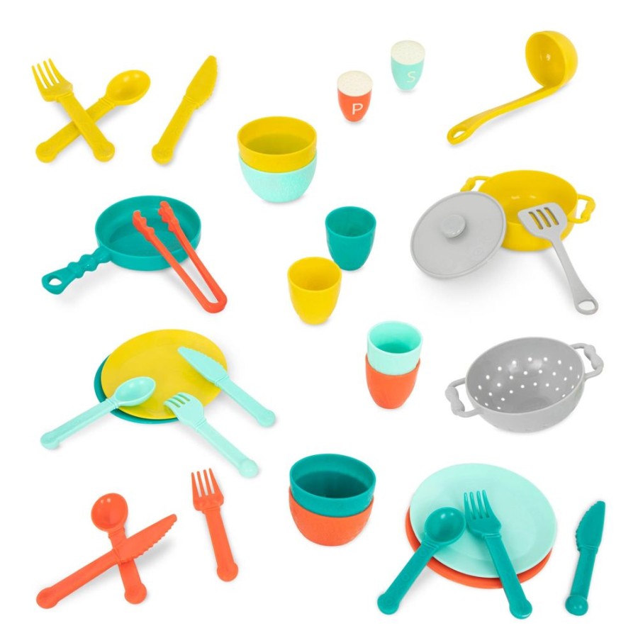 A-C B. | B. Deluxe Cooking Set Play Kitchen Accessories 33Pc