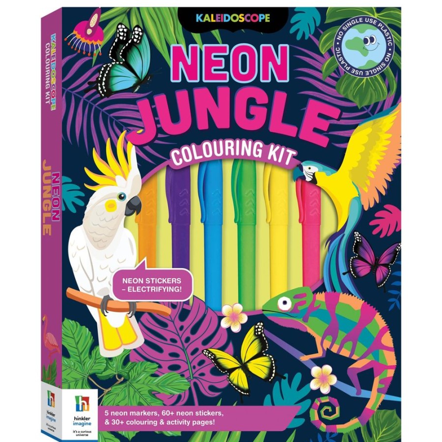 A-C Kaleidoscope | Kaleidoscope Colouring Kit Neon Jungle