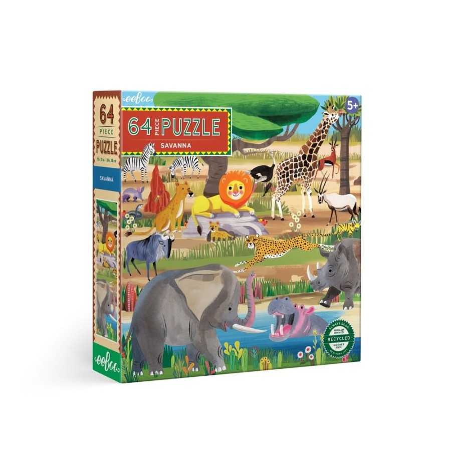 N-Z eeBoo | Eeboo 64Pc Puzzle Savanna