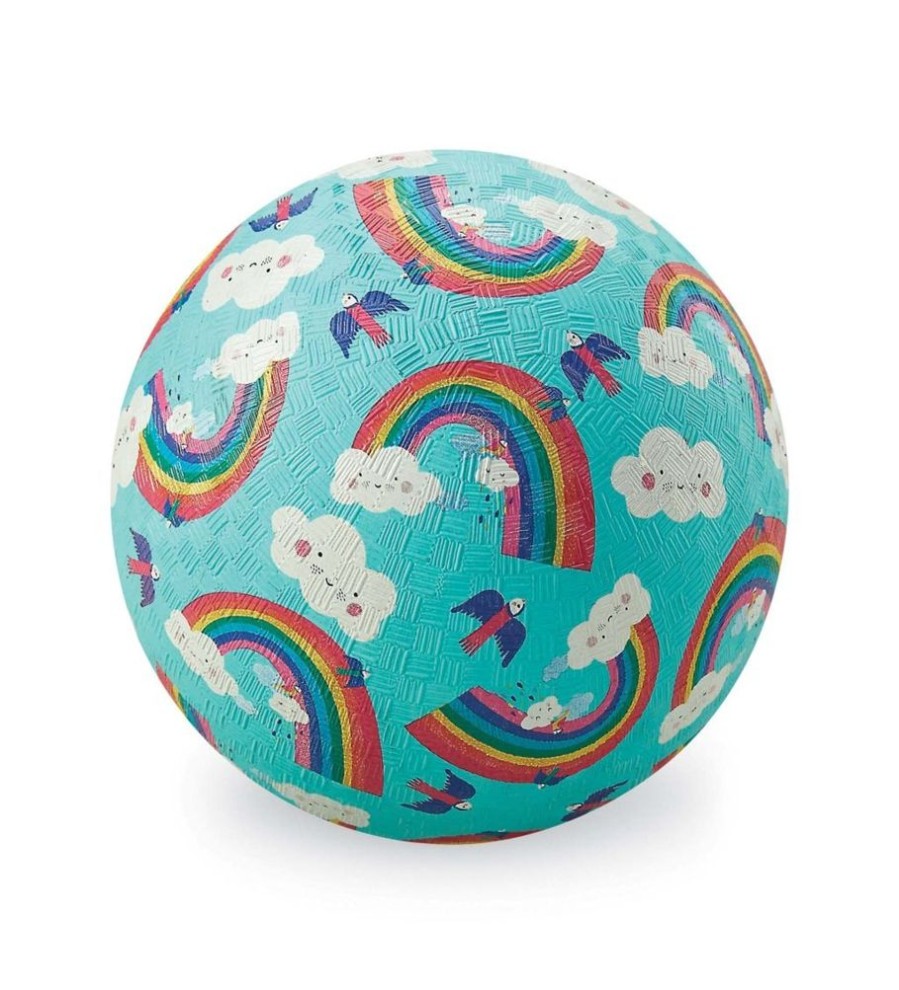 N-Z Crocodile Creek | Crocodile Creek 5" Playground Ball - Rainbow Dreams