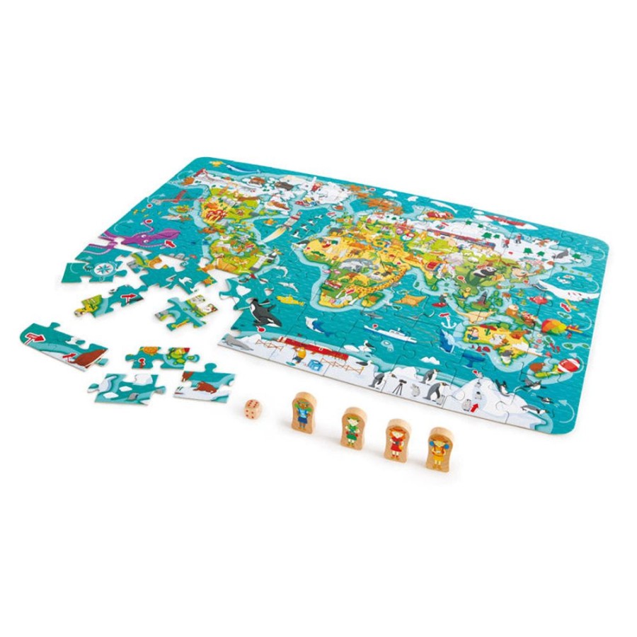 N-Z Hape | Hape 2 In 1 World Map Puzzle