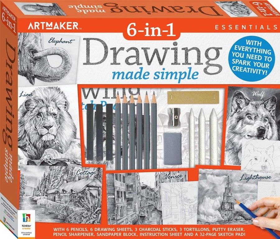 A-C Hinkler Books | Art Maker Essentials: 6-In-1 Drawing Kit