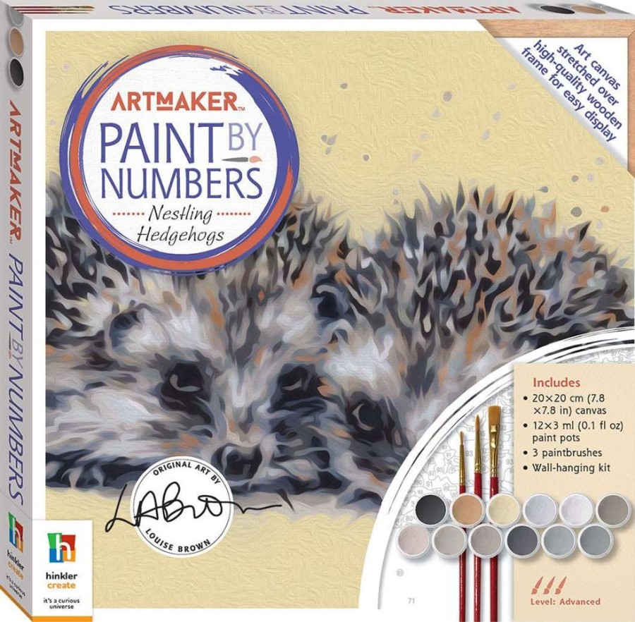 A-C Art Maker | Art Maker Paint By Numbers Canvas Hedgehogs