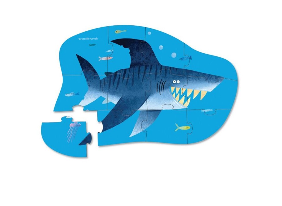 N-Z Crocodile Creek | Crocodile Creek 12Pc Mini Puzzle Shark City