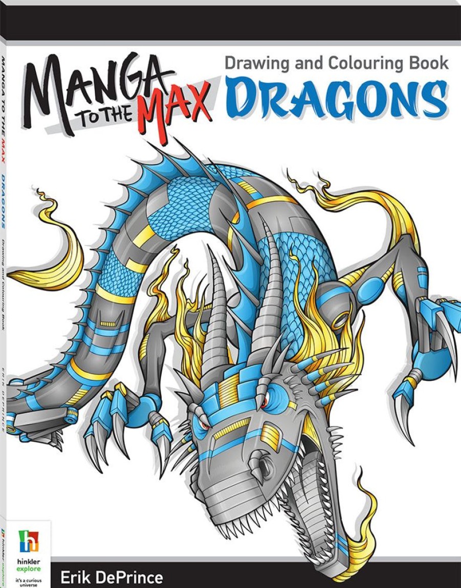 A-C Hinkler Books | Manga To The Max Drawing And Colouring Book: Dragons