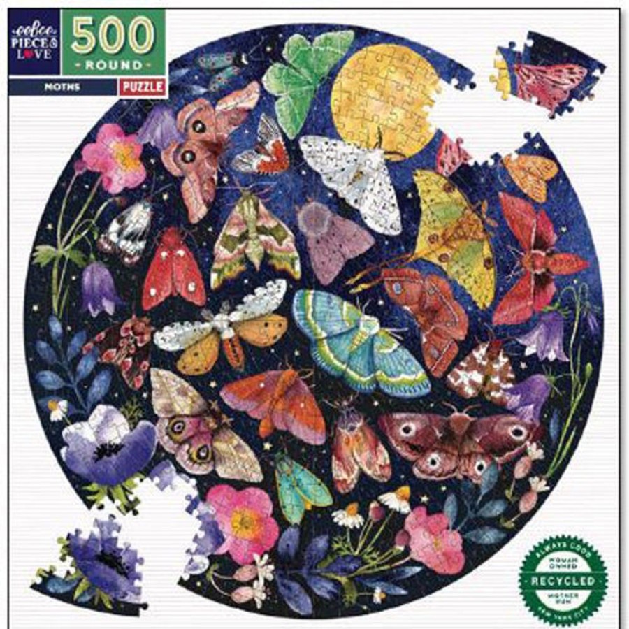 N-Z eeBoo | Eeboo 500Pc Puzzle Moths Rd