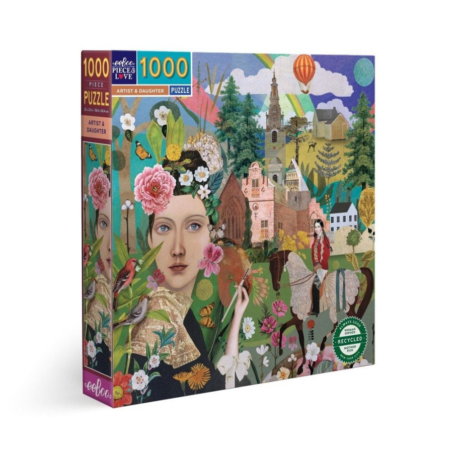 N-Z eeBoo | Eeboo 1000Pc Puzzle Artist & Daughter Square