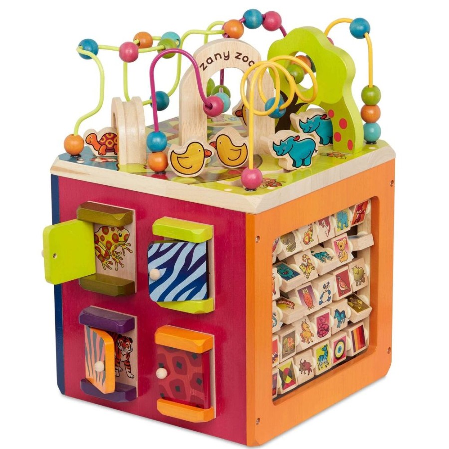 N-Z B. | B. Zany Zoo Wooden Activity Cube