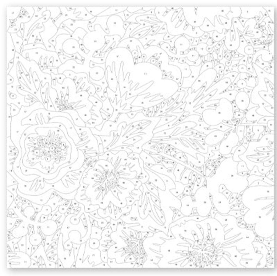 A-C Art Maker | Art Maker Paint By Numbers Canvas Spring Blooms