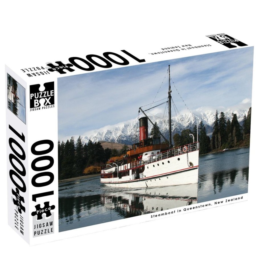 N-Z Puzzle Box | Premium Cut 1000Pc Puzzle: Steamboat In Queenstown