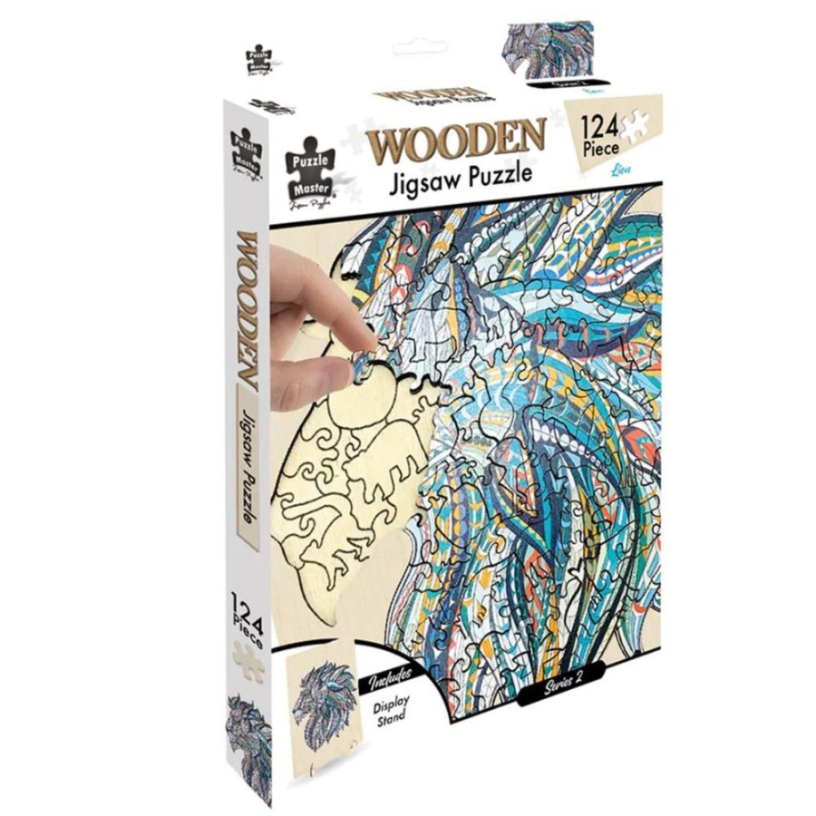 N-Z Wooden Jigsaw | Wooden Jigsaw Puzzle 124 Piece, Lion