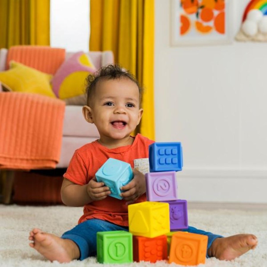 D-M Bright Starts | Bright Starts Kaleidocubes 9 Stack & Squeeze Blocks