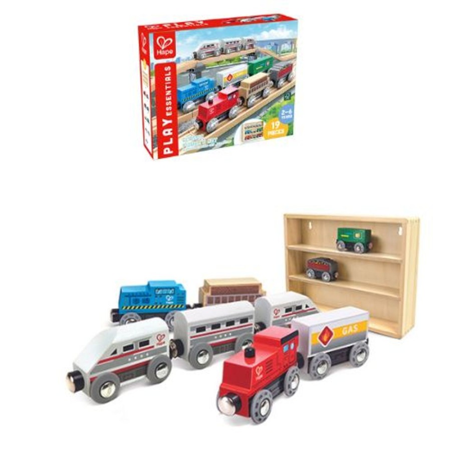 N-Z Hape | Hape Wooden Trains Collection Set