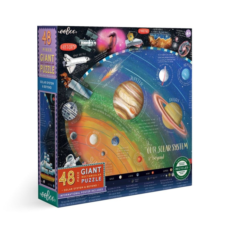 N-Z eeBoo | Eeboo 48Pc Giant Puzzle Solar System & Beyond