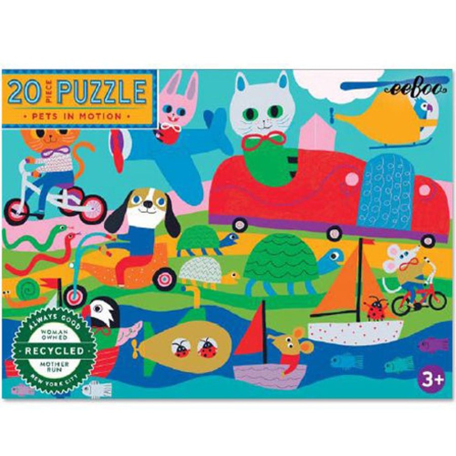 N-Z eeBoo | Eeboo 20Pc Puzzle Pets In Motion