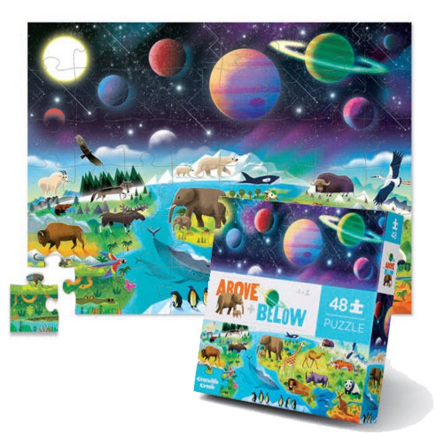 N-Z Crocodile Creek | Crocodile Creek 48Pc Puzzle Above & Below Earth & Space