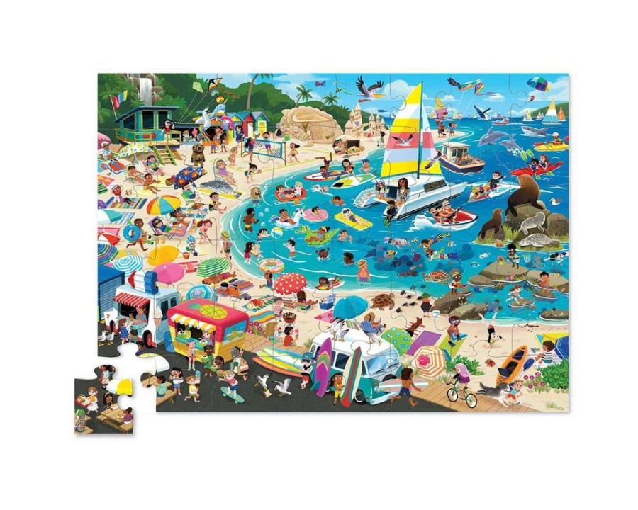 N-Z Crocodile Creek | Crocodile Creek 48Pc Puzzle Day At The Museum Beach