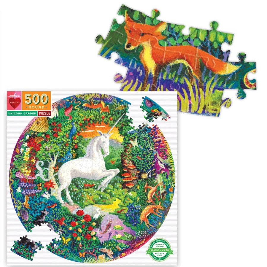 N-Z eeBoo | Eeboo 500Pc Puzzle Unicorn Garden Rd