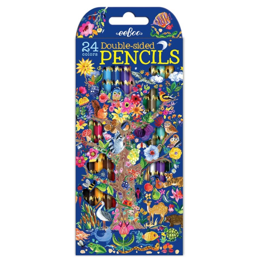 A-C eeBoo | Eeboo 12 Double Sided Pencils Tree Of Life