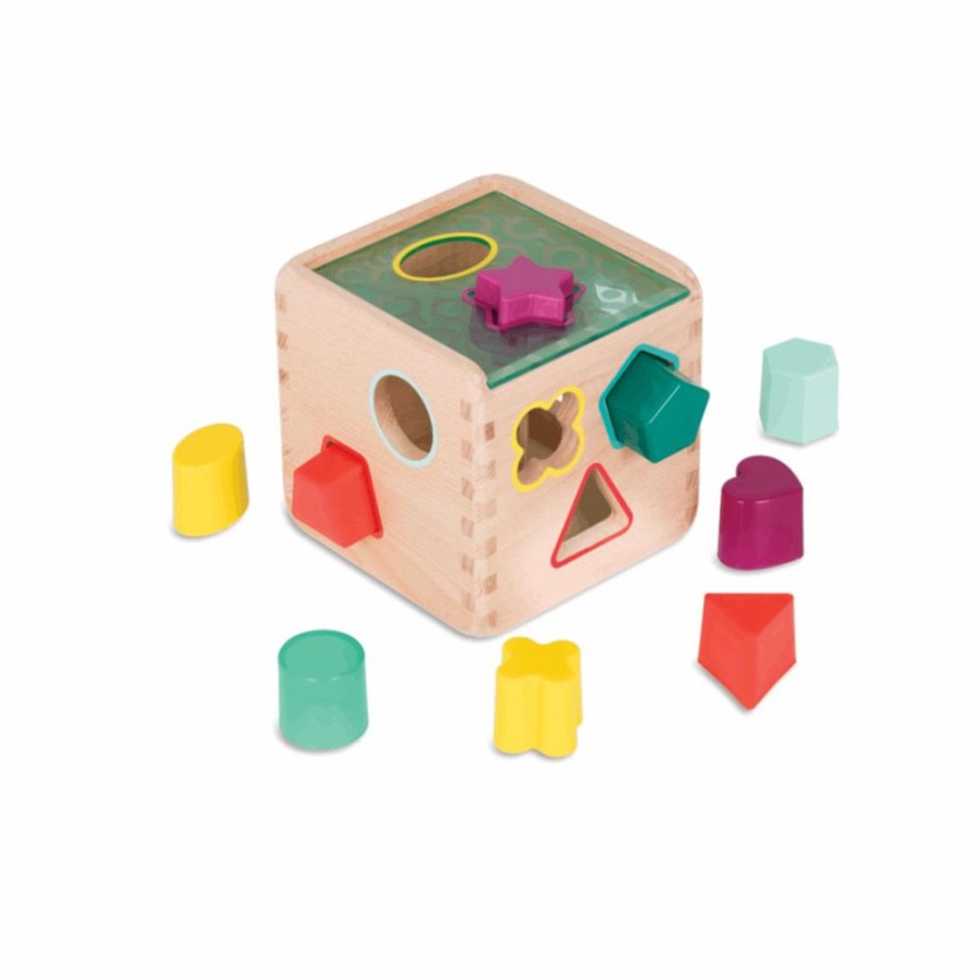 D-M B. | B. Wonder Cube Wooden Shape Sorter