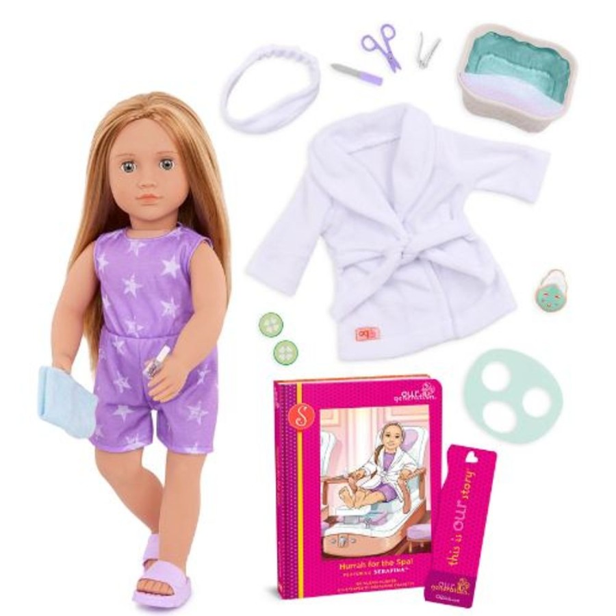 D-M Our Generation | Our Generation 18" Delxue Spa Doll With Book - Serafina