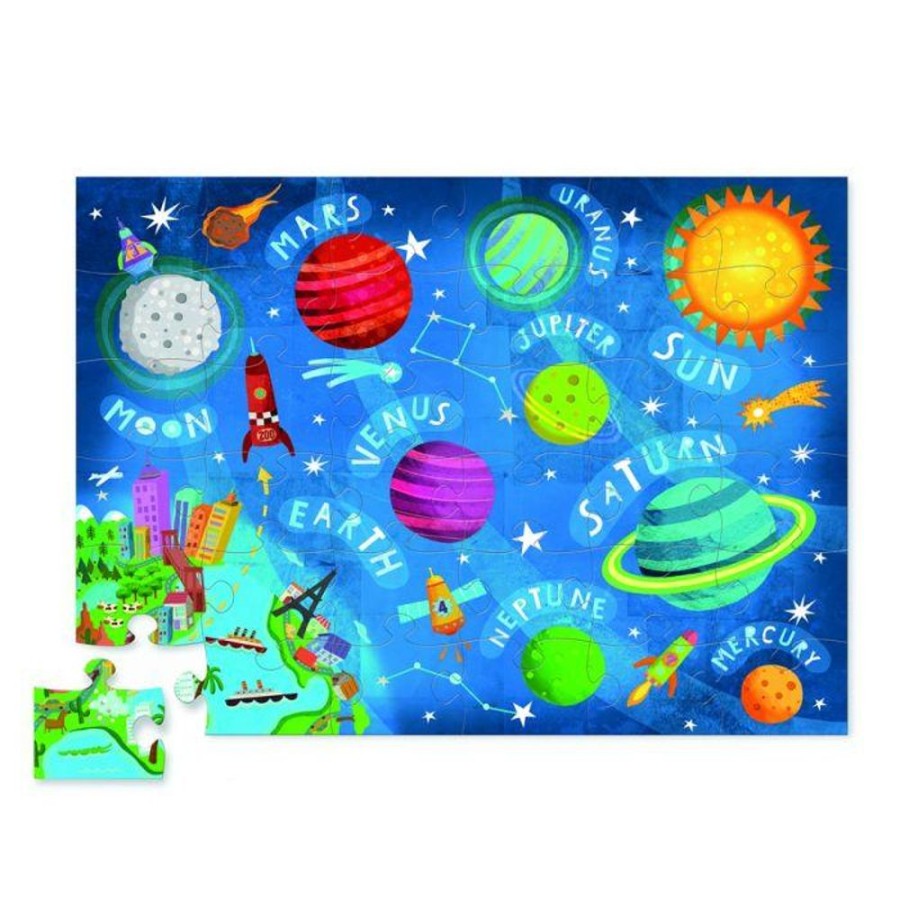 N-Z Crocodile Creek | Crocodile Creek Jr. Shaped Box Puzzle Space 72Pc Children'S Board Game