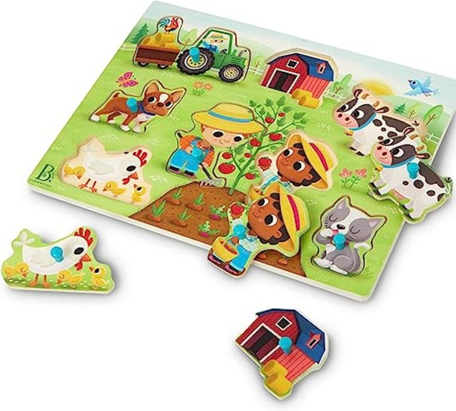 N-Z B. | B. Wooden Puzzle - Farmer & Farm Animal