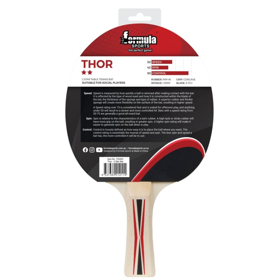 D-M Formula Sports | Formula Sport Table Tennis Bat Thor 2 Star