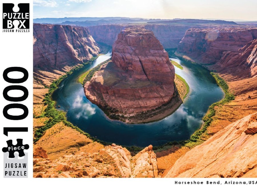 N-Z Puzzle Box | Premium Cut 1000 Piece Jigsaw Puzzle: Horseshoe Bend, Arizona