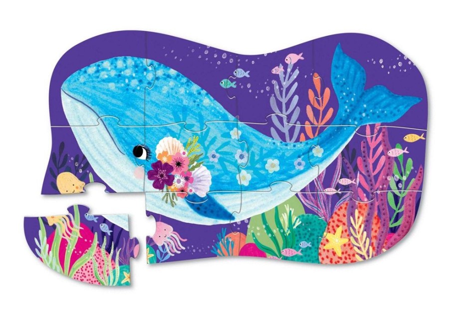 N-Z Crocodile Creek | Crocodile Creek 12Pc Mini Puzzle Whale Wonder