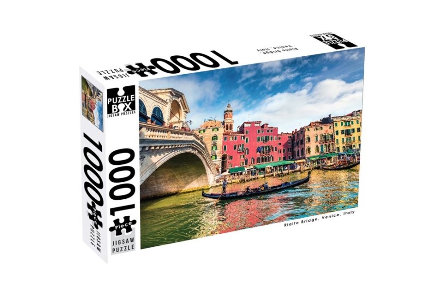 N-Z Puzzle Box | Premium Cut 1000 Piece Jigsaw Puzzle: Puzzle Rialto Bridge, Venice, It