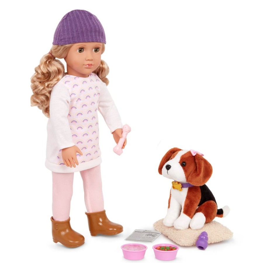 D-M Our Generation | Our Generation 18" Doll W/ Pet Dog - Ember & Elsie