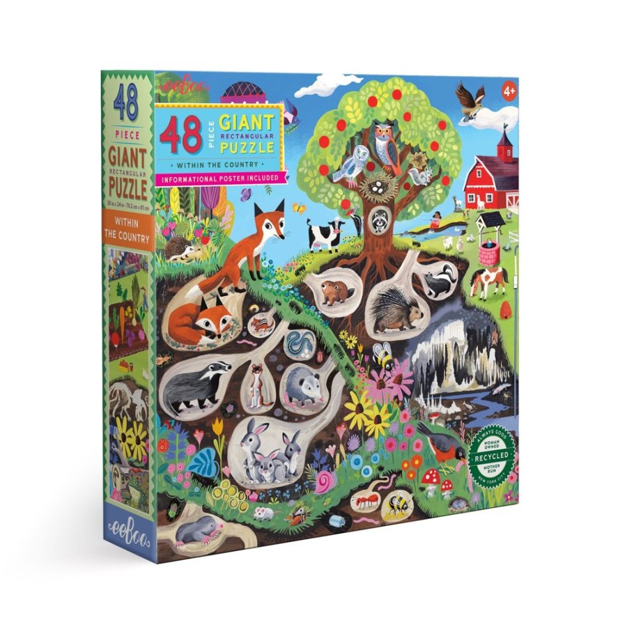 N-Z eeBoo | Eeboo 48Pc Giant Puzzle Within The Country